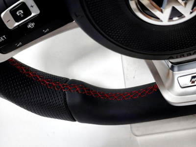 VOLANTE VOLKWAGEN VW CUSTOM PERSONALIZZATO "R" STEERING WHEEL PELLE PADDLE ALLUMINIO GTI