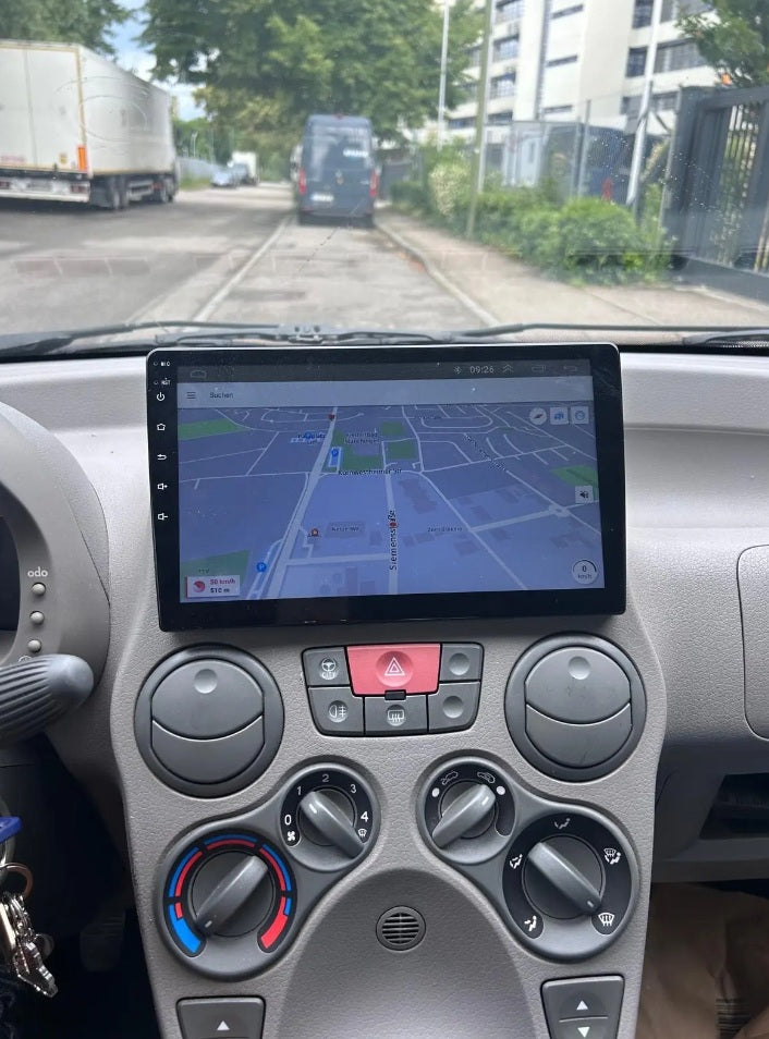 VECHTEL 2G 64G Autoradio pour Fiat Panda 2003-2012 avec CarPlay Android Auto sans Fil, Écran Tactile 9 Pouces Autoradio Android 13, GPS WiFi Bluetooth Mirror Link Caméra de Recul HD