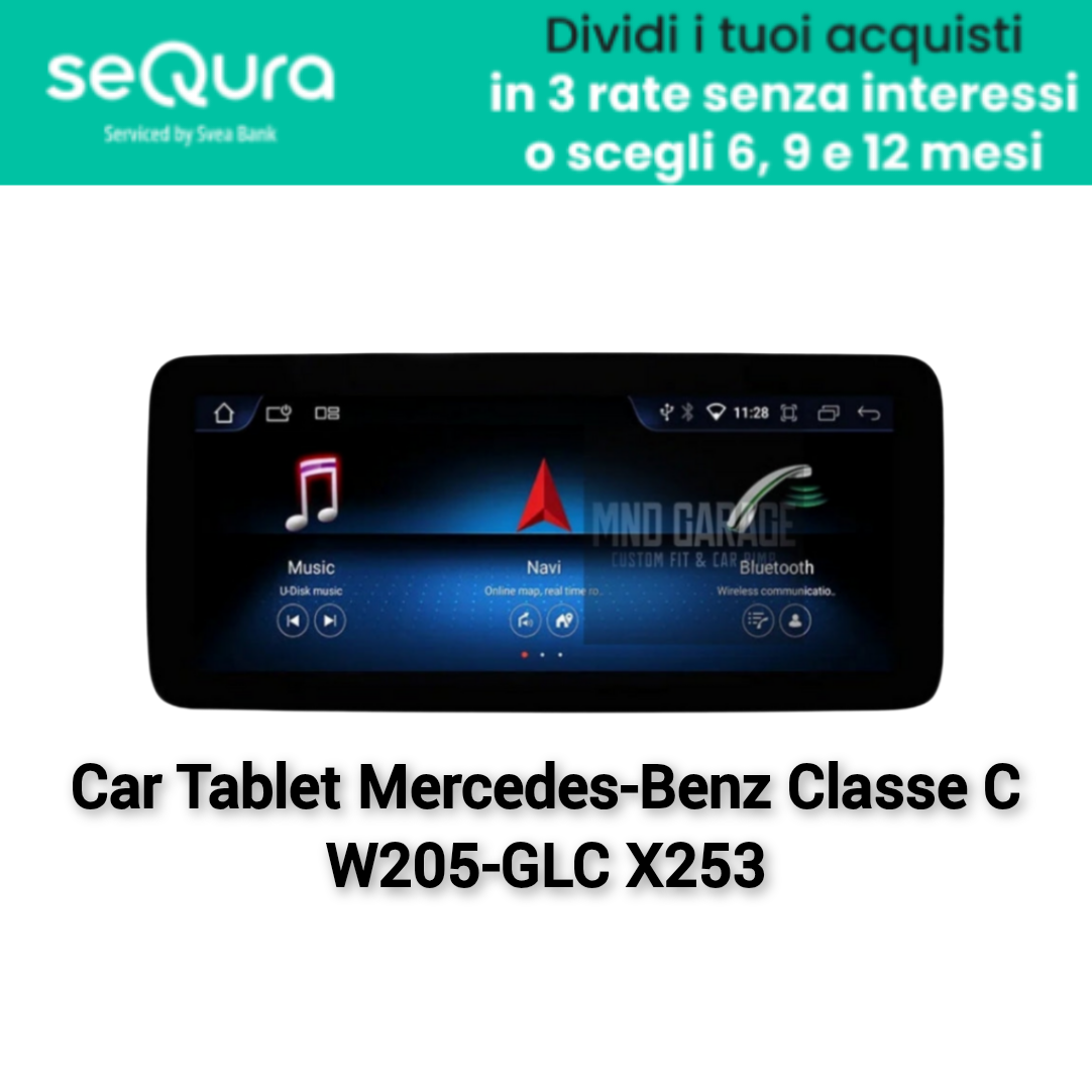 10.25"/12.3" NTG 5 - 5.5 Android 14  Mercedes Benz CLASSE C V GLC X Class W205 W446 W447 X253 Carplay Android auto wireless monitor schermo navigatore