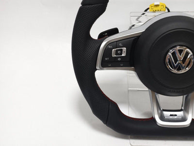 VOLANTE VOLKWAGEN VW CUSTOM PERSONALIZZATO "R" STEERING WHEEL PELLE PADDLE ALLUMINIO GTI